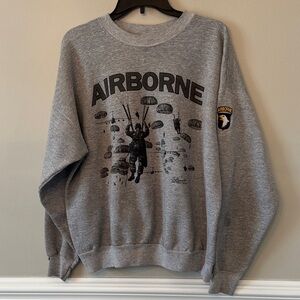 Airborne Paratrooper Sweatshirt - Gray